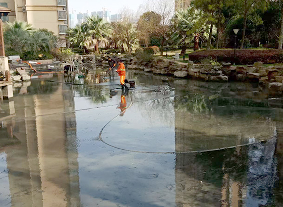 温州景观池淤泥清理